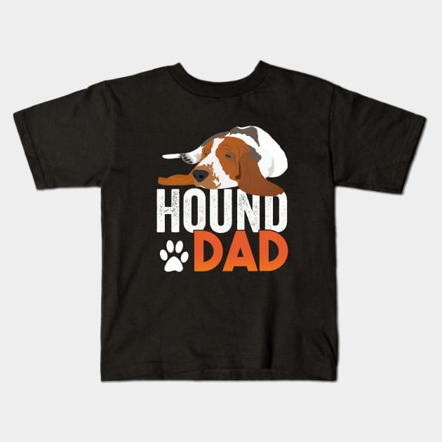 Basset Hound - Hound Dad Kids T-Shirt by Kudostees